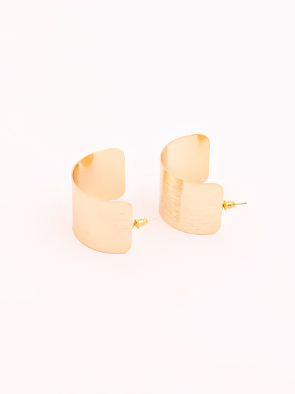 Metallic C-Hoop Earrings