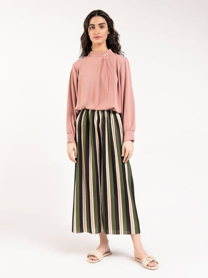 Striped Culotte Pants