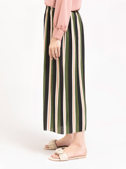 Striped Culotte Pants