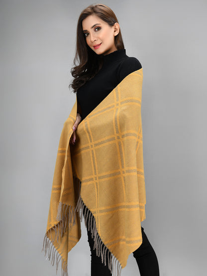 Patterned Shawl - Mustard