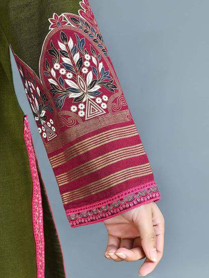 Khaddar Shirt-Embroidered (Pret)