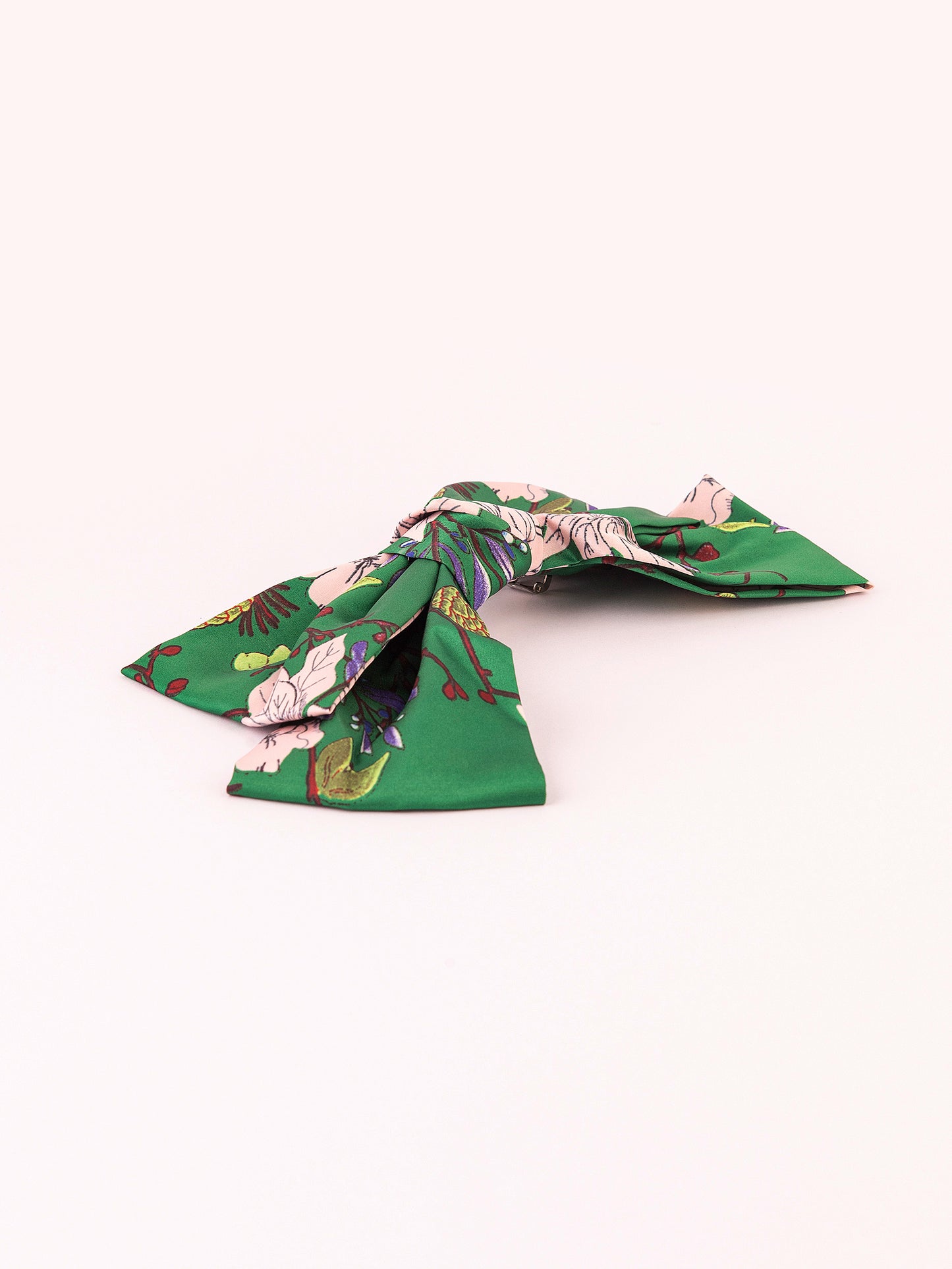 Printed Bow Barrette Clip