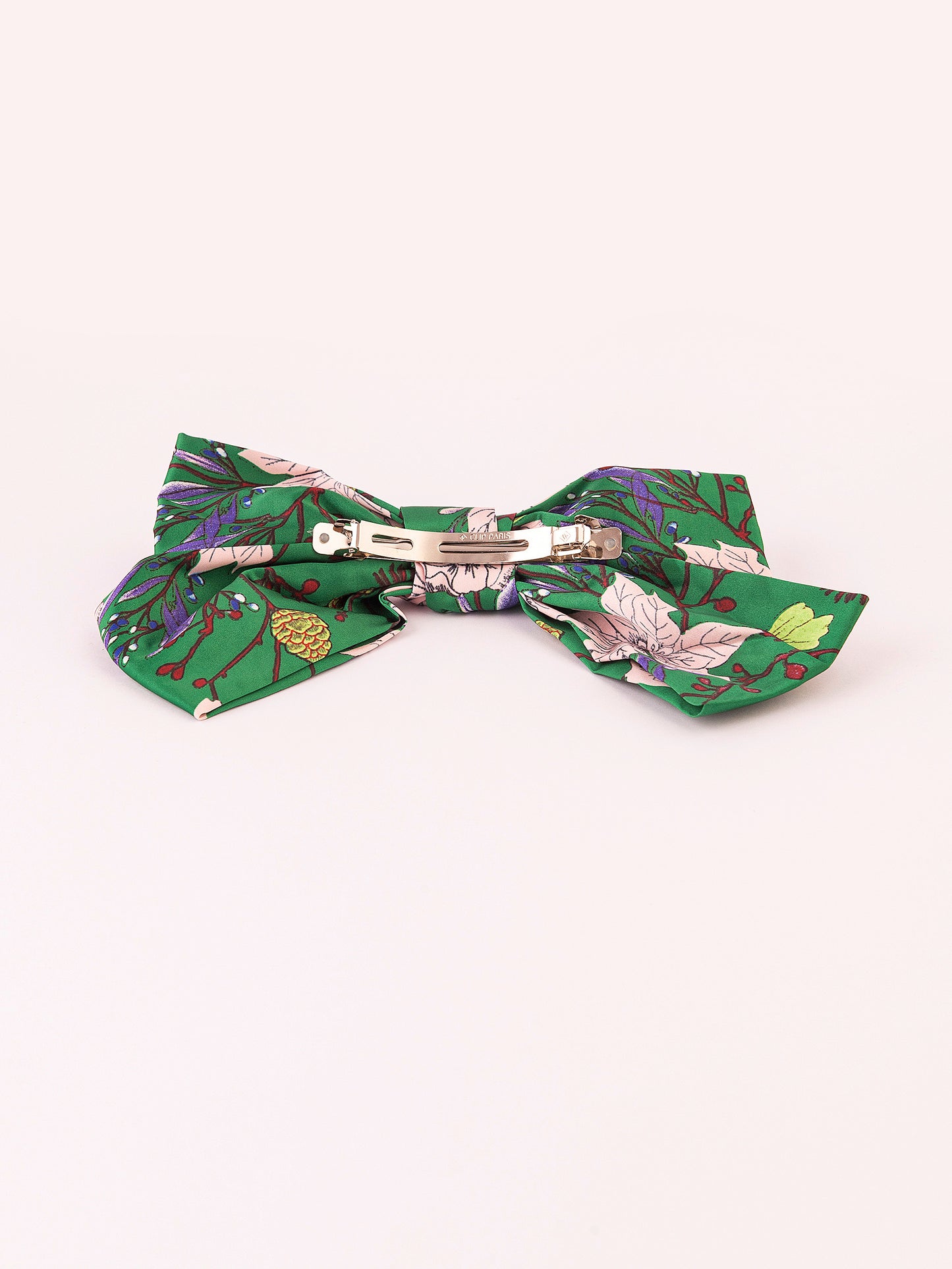 Printed Bow Barrette Clip