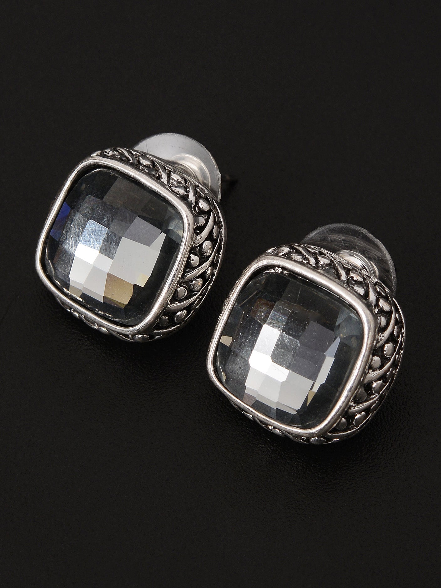 Square Stone Studs