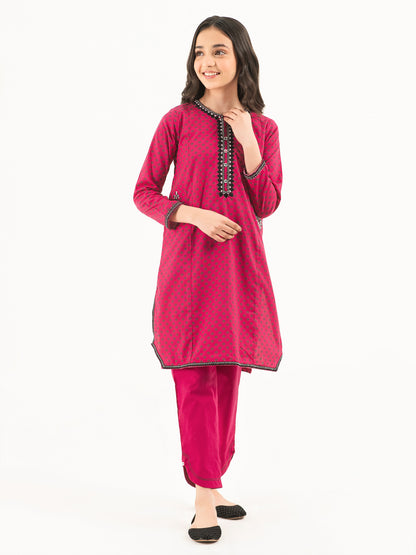 2 Piece Winter Cotton Suit-Embroidered (Pret)