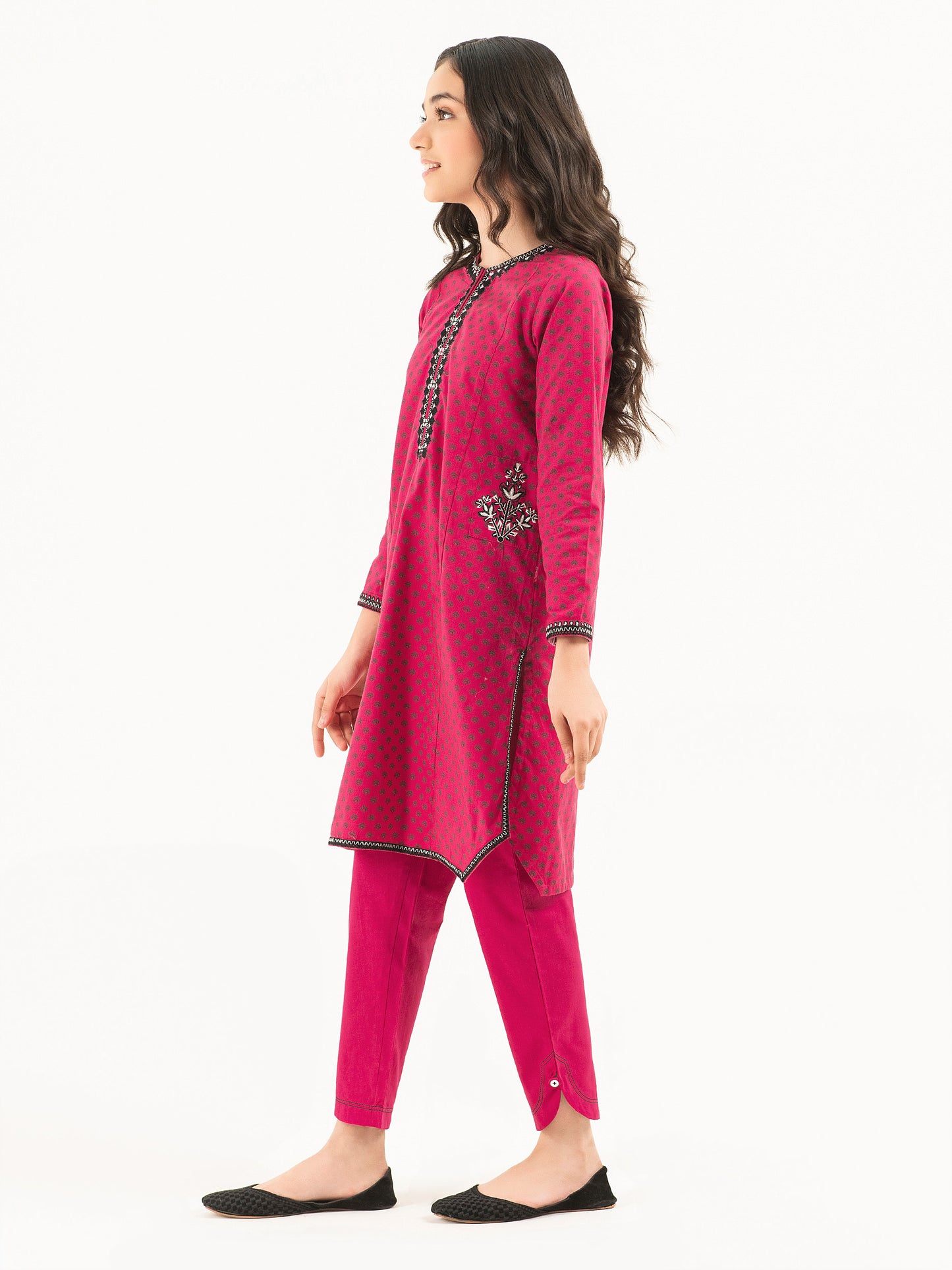 2 Piece Winter Cotton Suit-Embroidered (Pret)