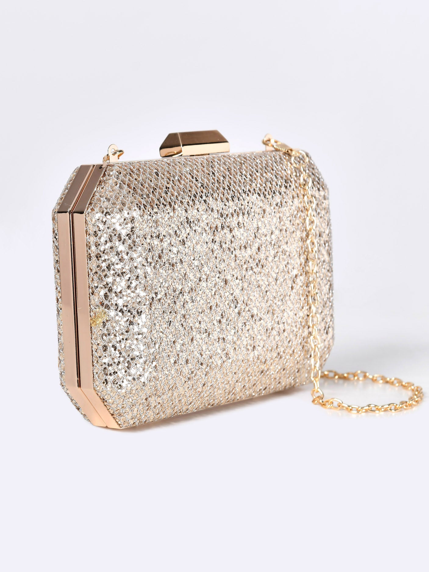 Octagon Sparkle Hard Clutch