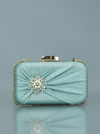 Shimmer Brooch Clutch