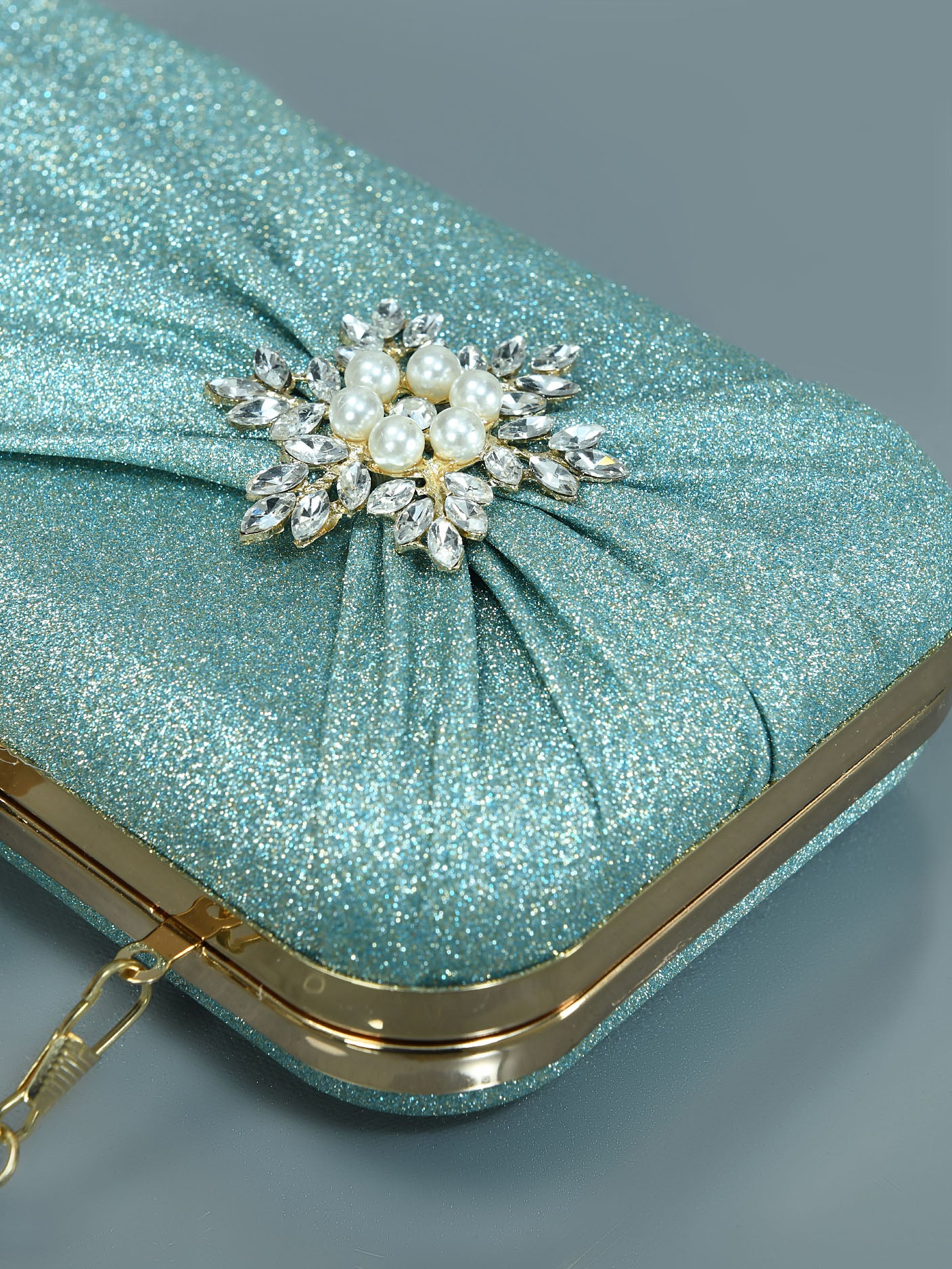 Shimmer Brooch Clutch