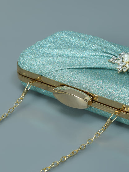 Shimmer Brooch Clutch