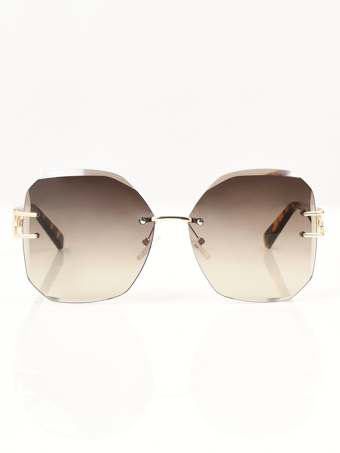 Rimless Patterned Sunglasses