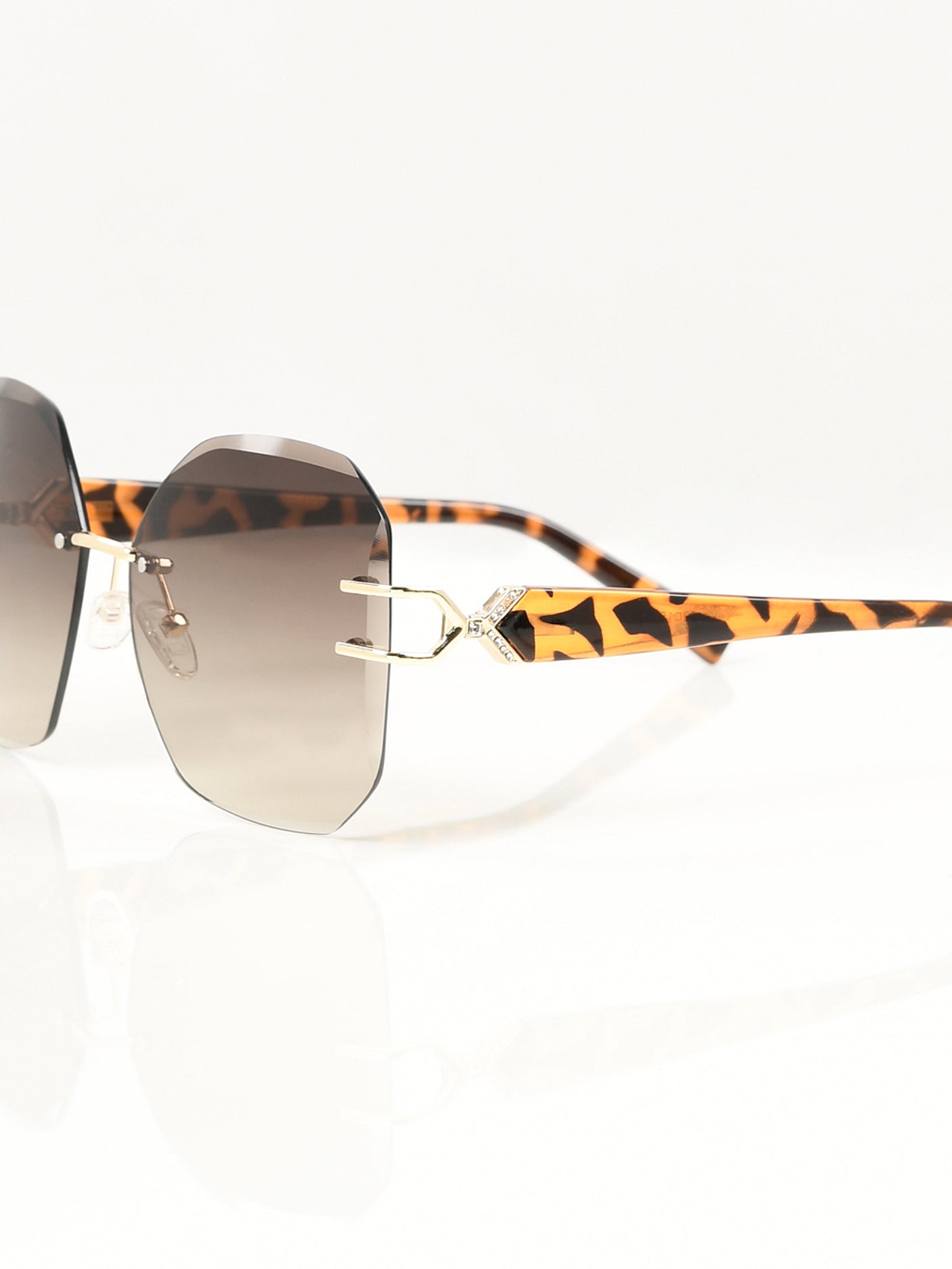 Rimless Patterned Sunglasses