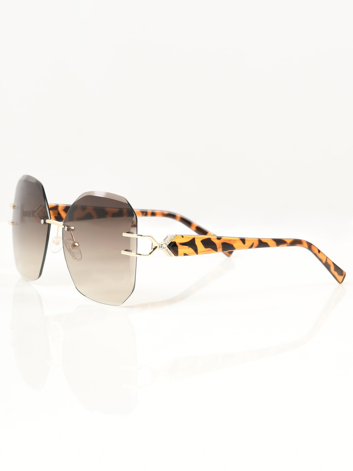 Rimless Patterned Sunglasses