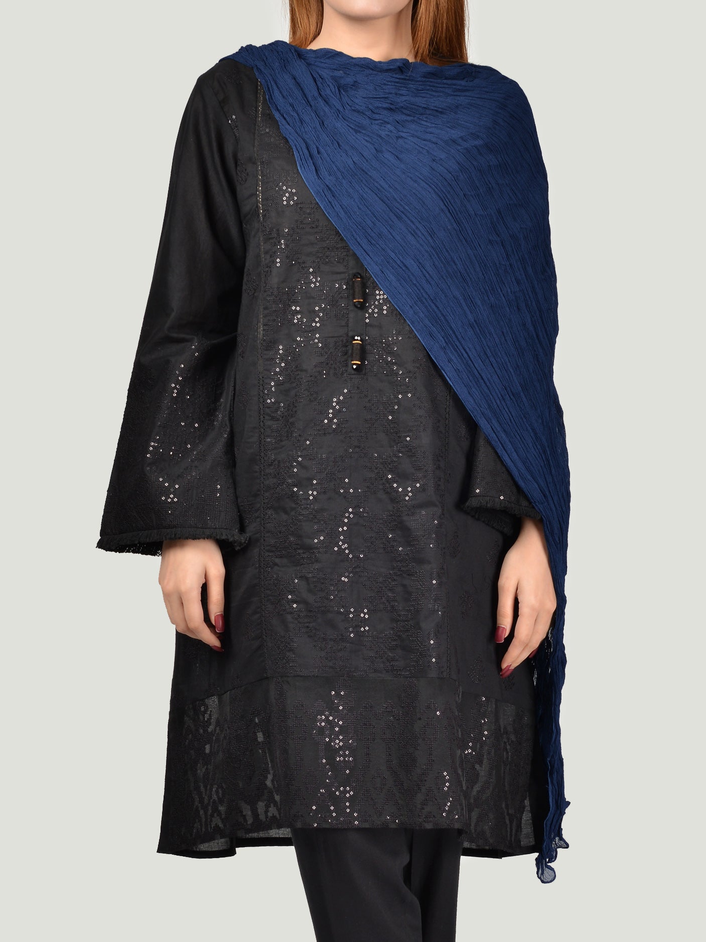 Chiffon Dupatta-Blue