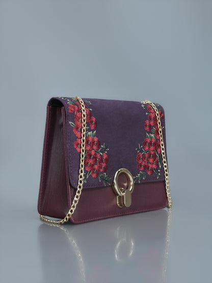 Floral Embroidered Handbag