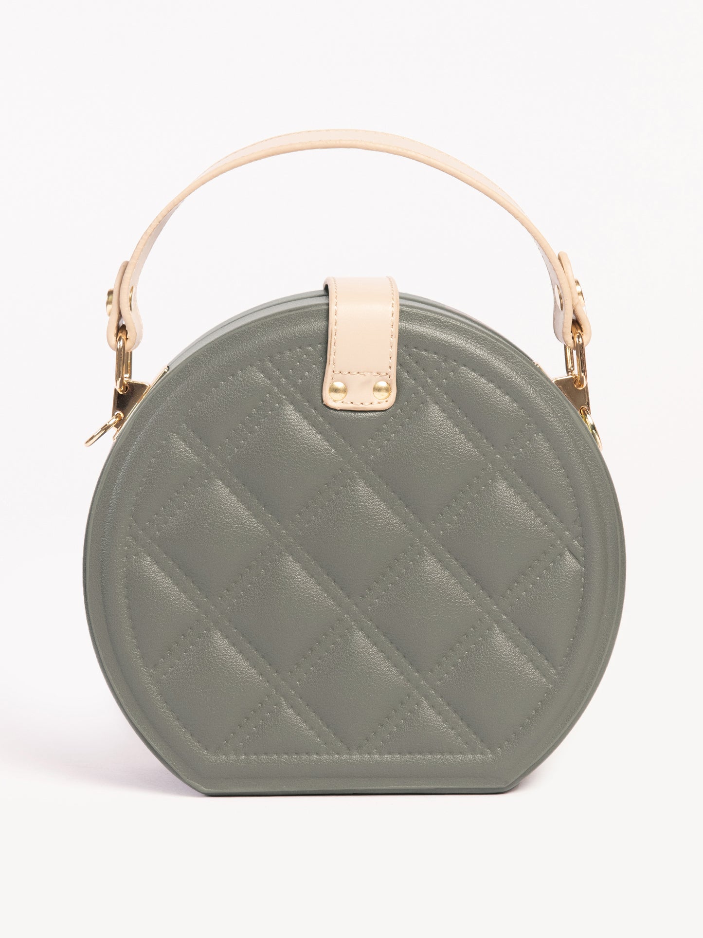 Criss-Cross Circular Handbag