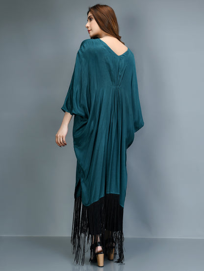 Embellished Silk Kaftan