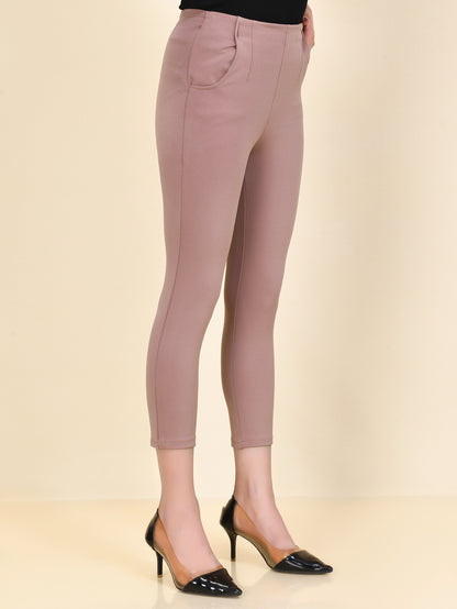 Cropped Pants - Tea Pink