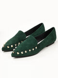 studded-suede-shoes---green