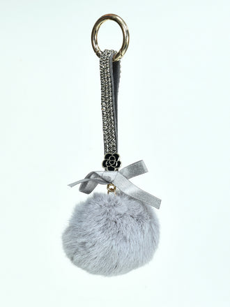 rhinestone-pompom-key-chain