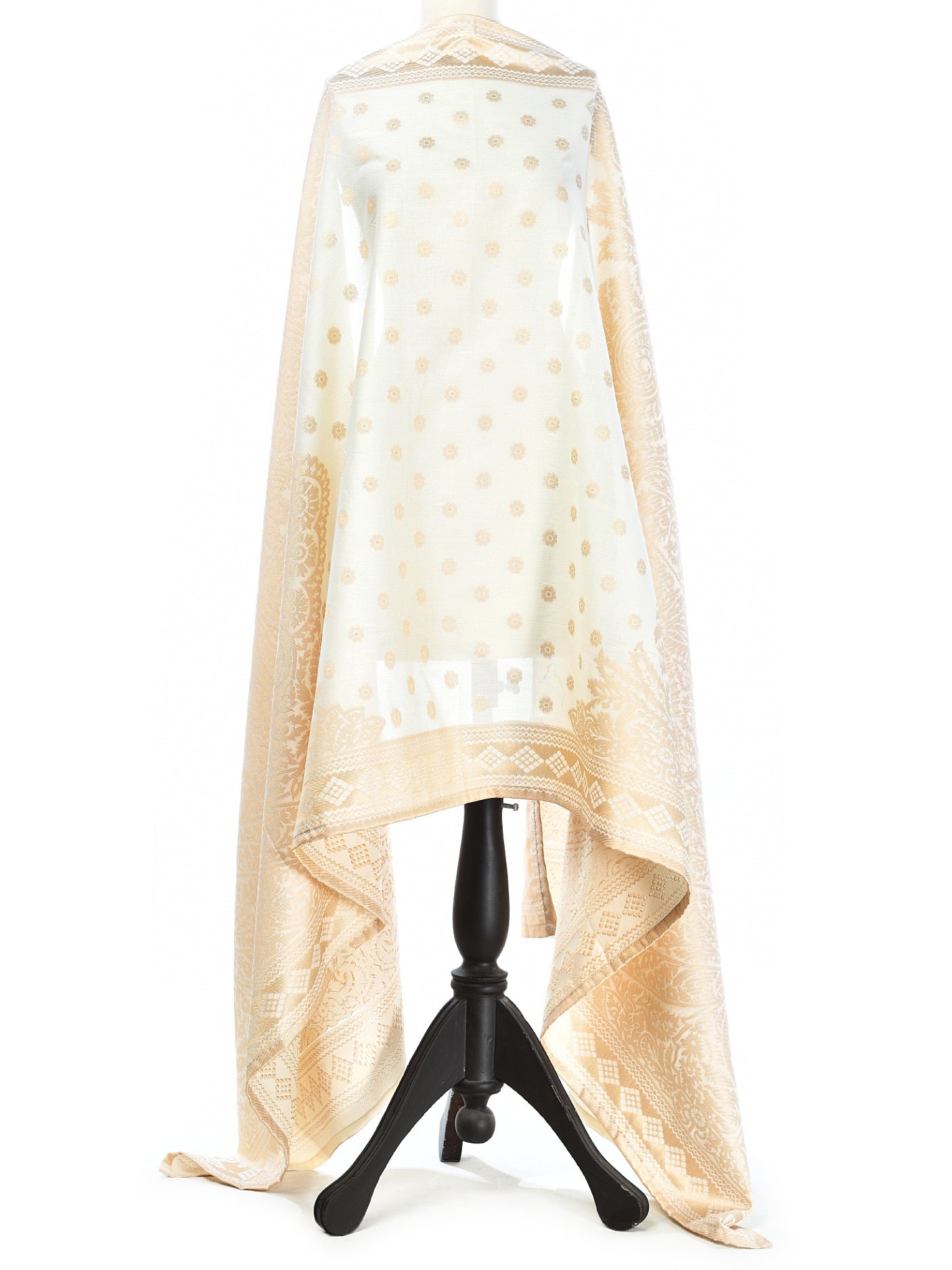 Jacquard Dupatta - Off White