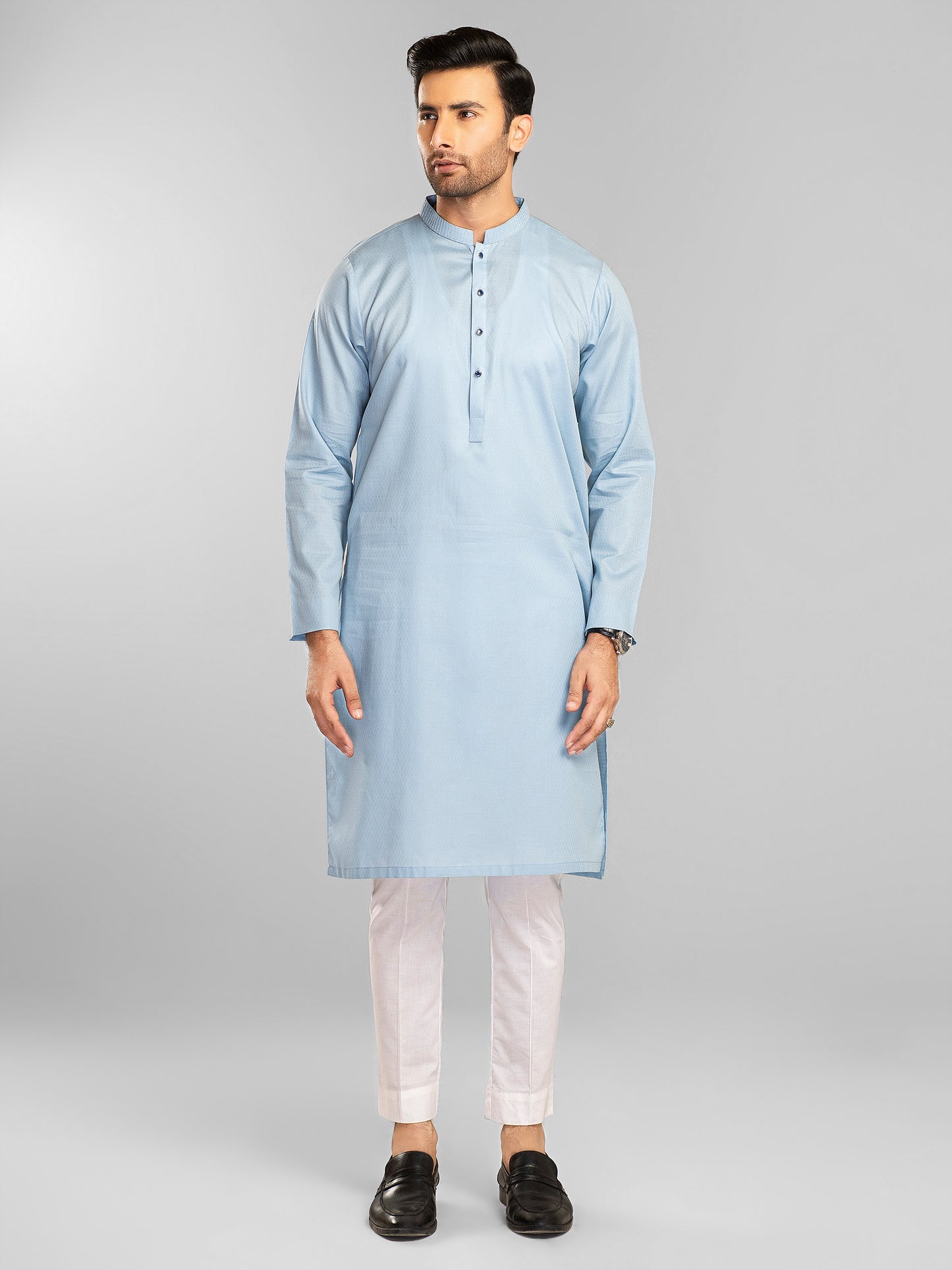 Self Jacquard Kurta