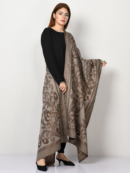 Jacquard Dupatta - Grey