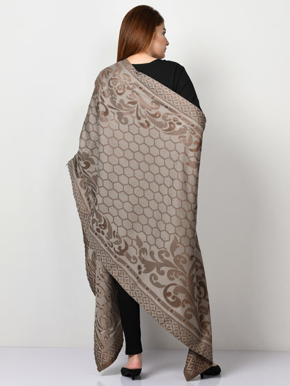 Jacquard Dupatta - Grey