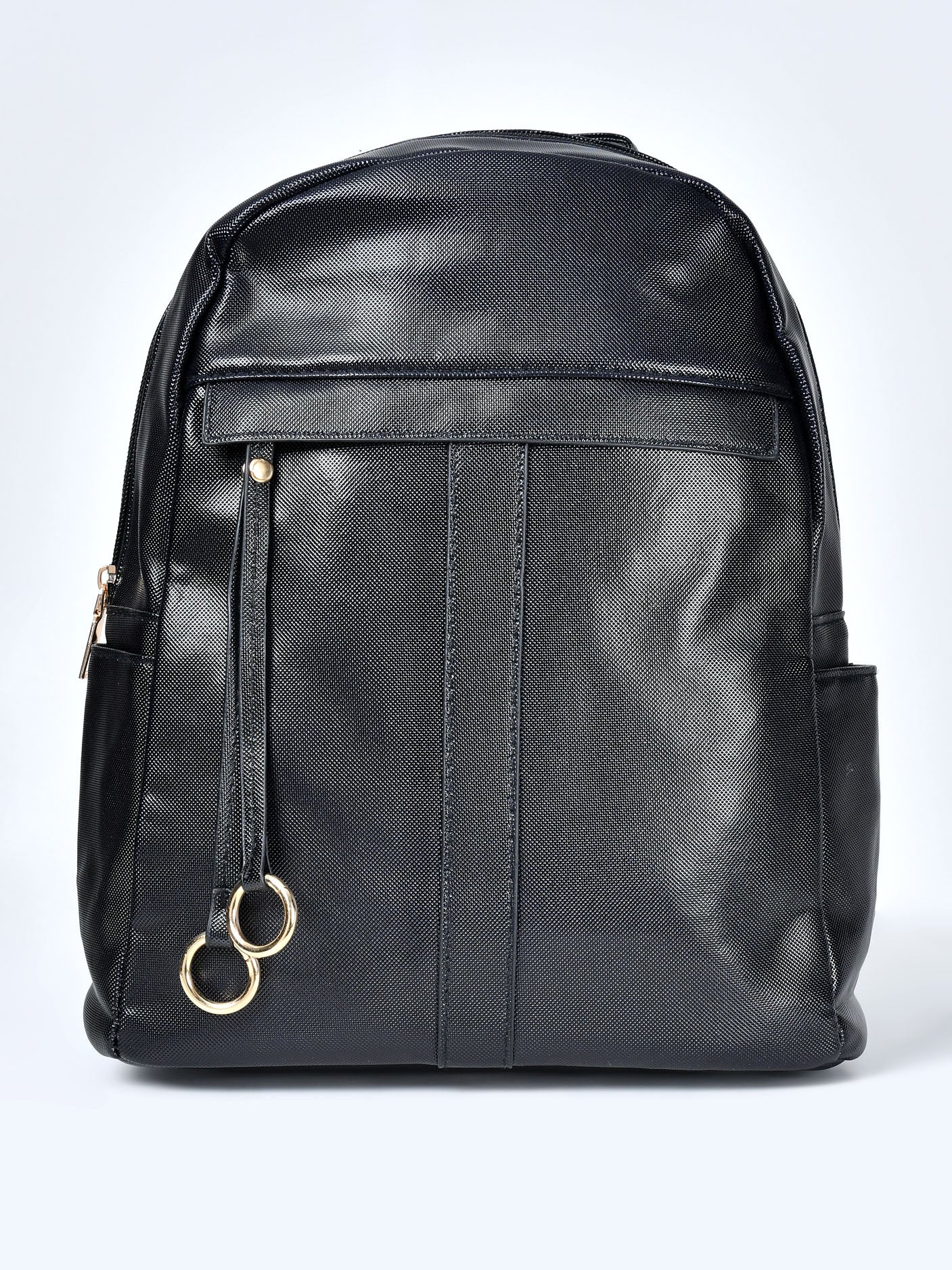 Shiny Black Backpack