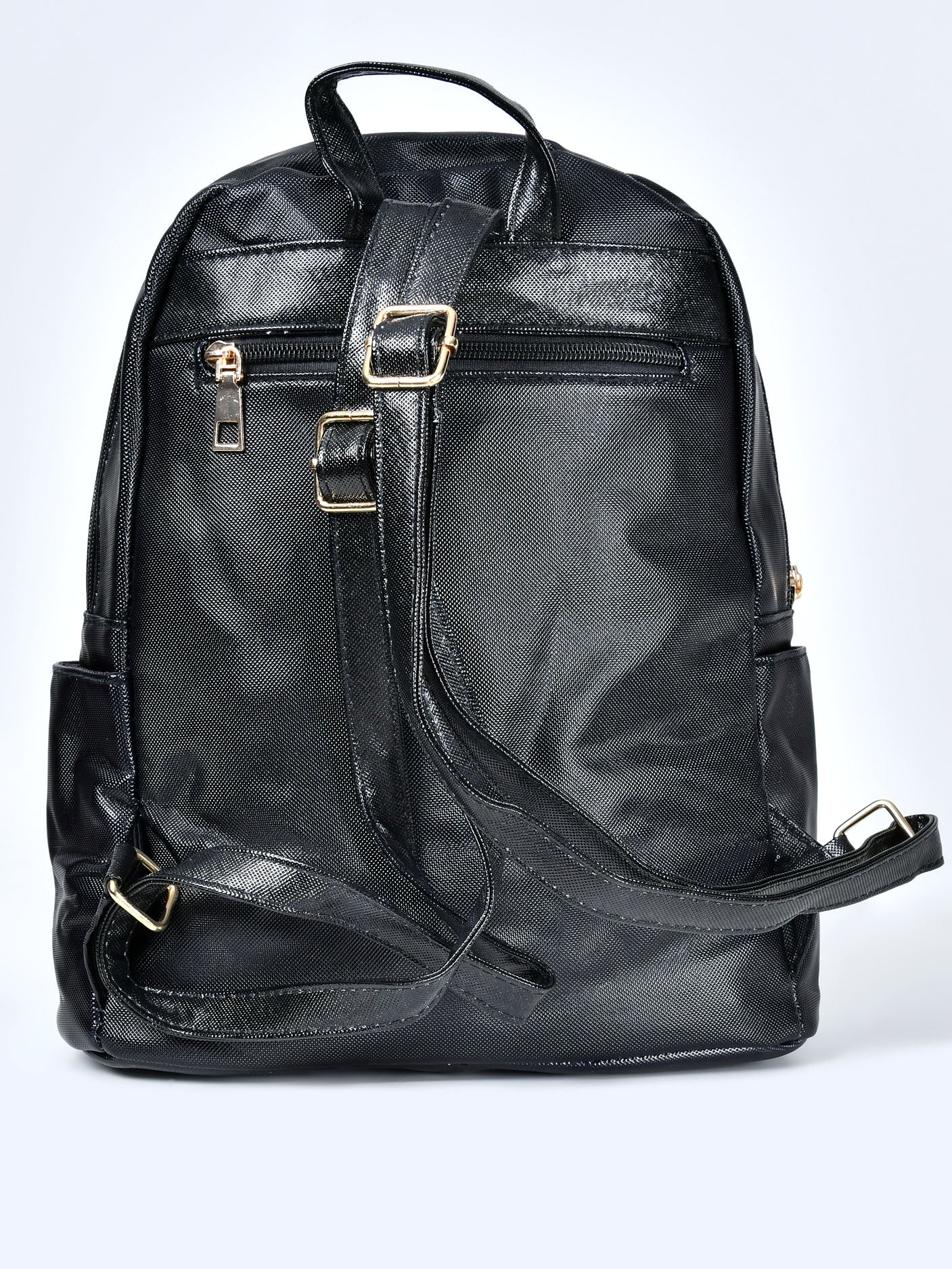 Shiny Black Backpack