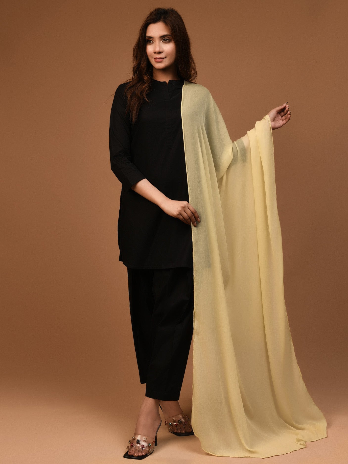 Chiffon Dupatta - Gold Yellow