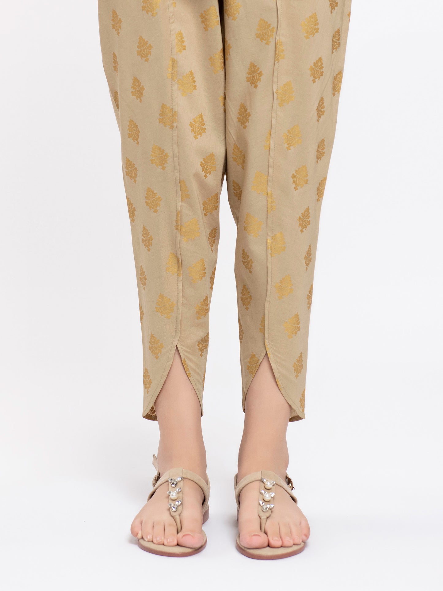 Gold Pasted Tulip Shalwar