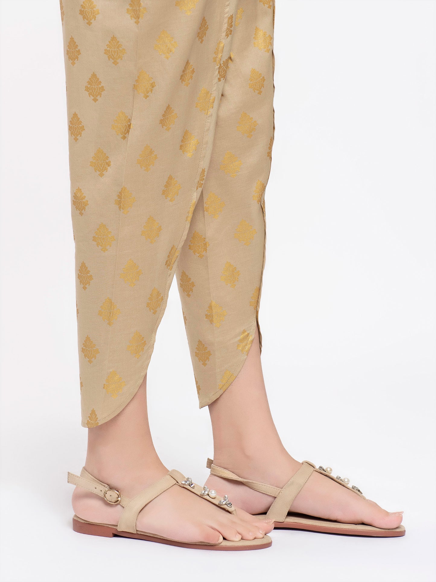 Gold Pasted Tulip Shalwar