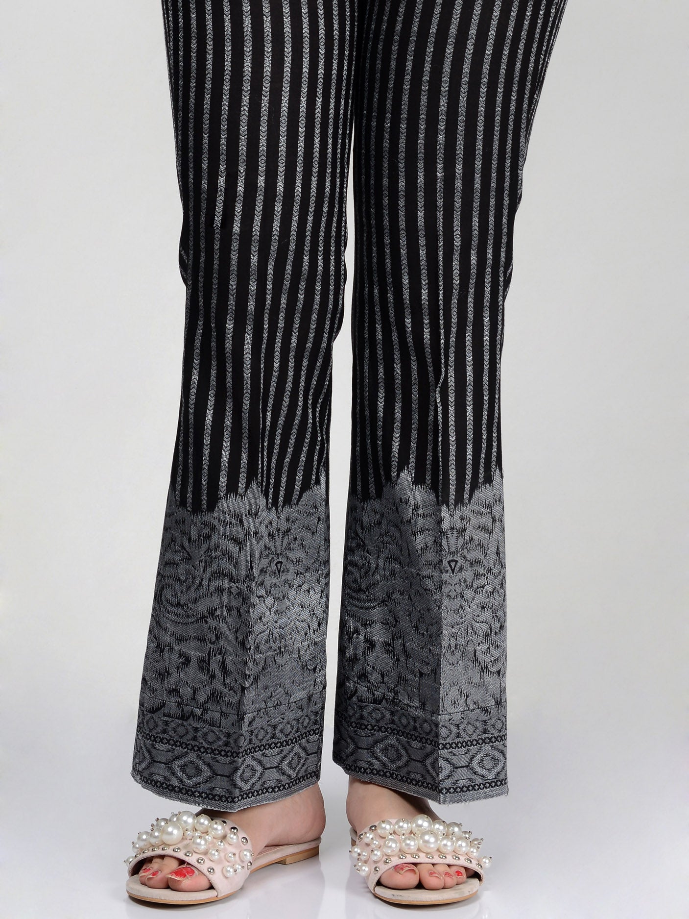 Jacquard Bootcut Pants