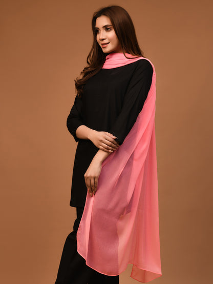 Chiffon Dupatta - Rose Pink