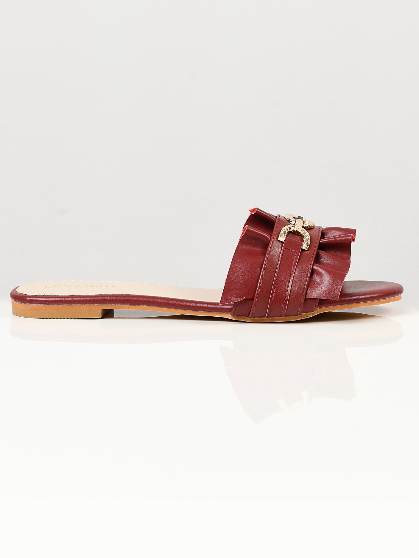 Metal Chain Slides - Maroon