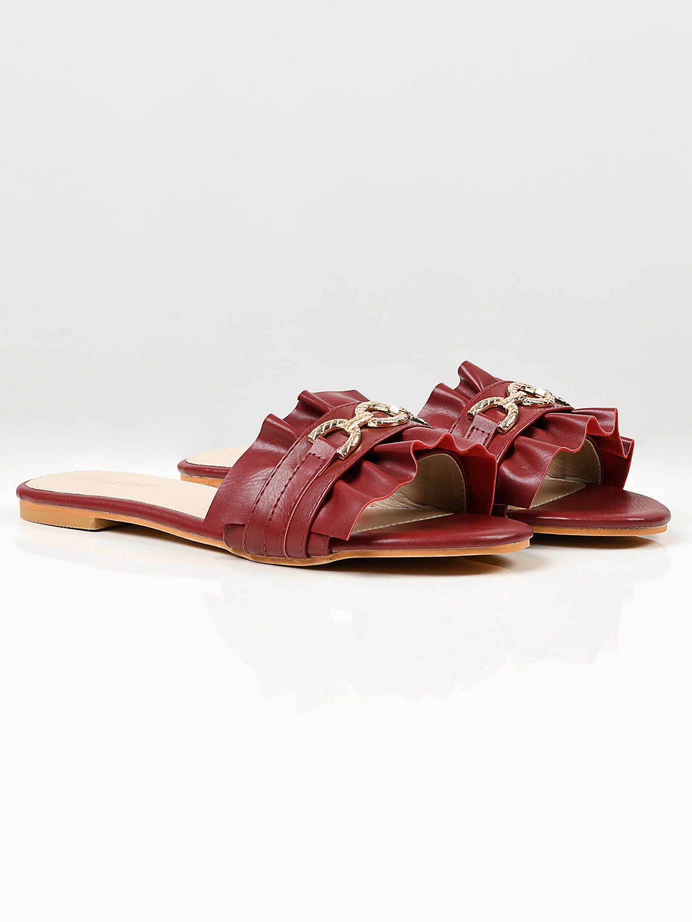 Metal Chain Slides - Maroon