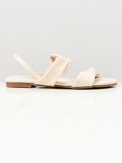 Plain Sandals - Cream