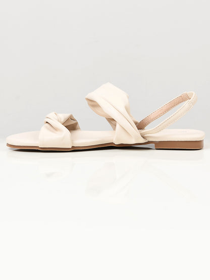 Plain Sandals - Cream