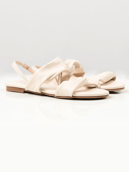 Plain Sandals - Cream