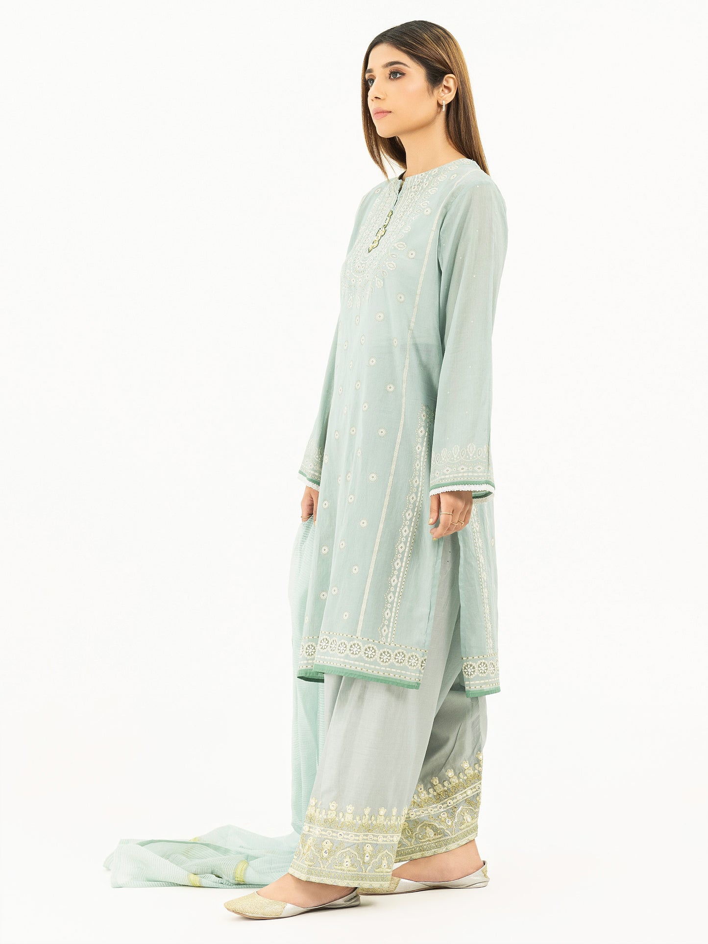 3 Piece Lawn Suit-Paste Print (Pret)