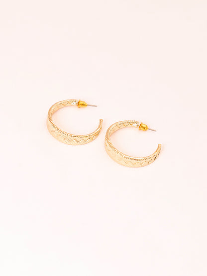 Metallic C-Hoop Earrings