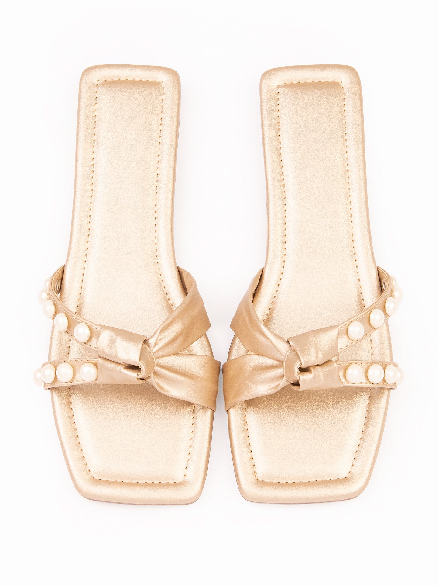 Knotted Embellished Flats