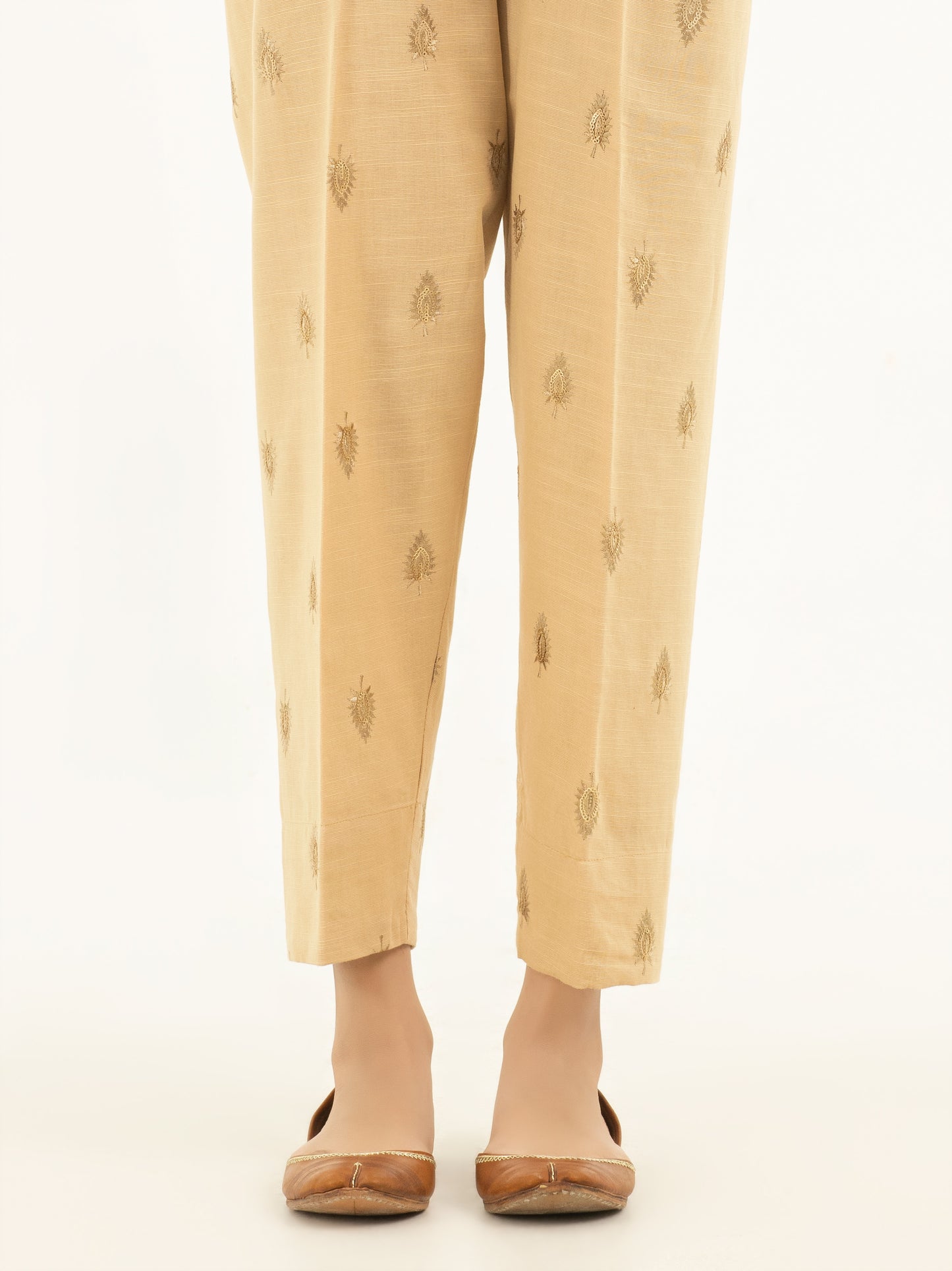 Embroidered Khaddar Trousers