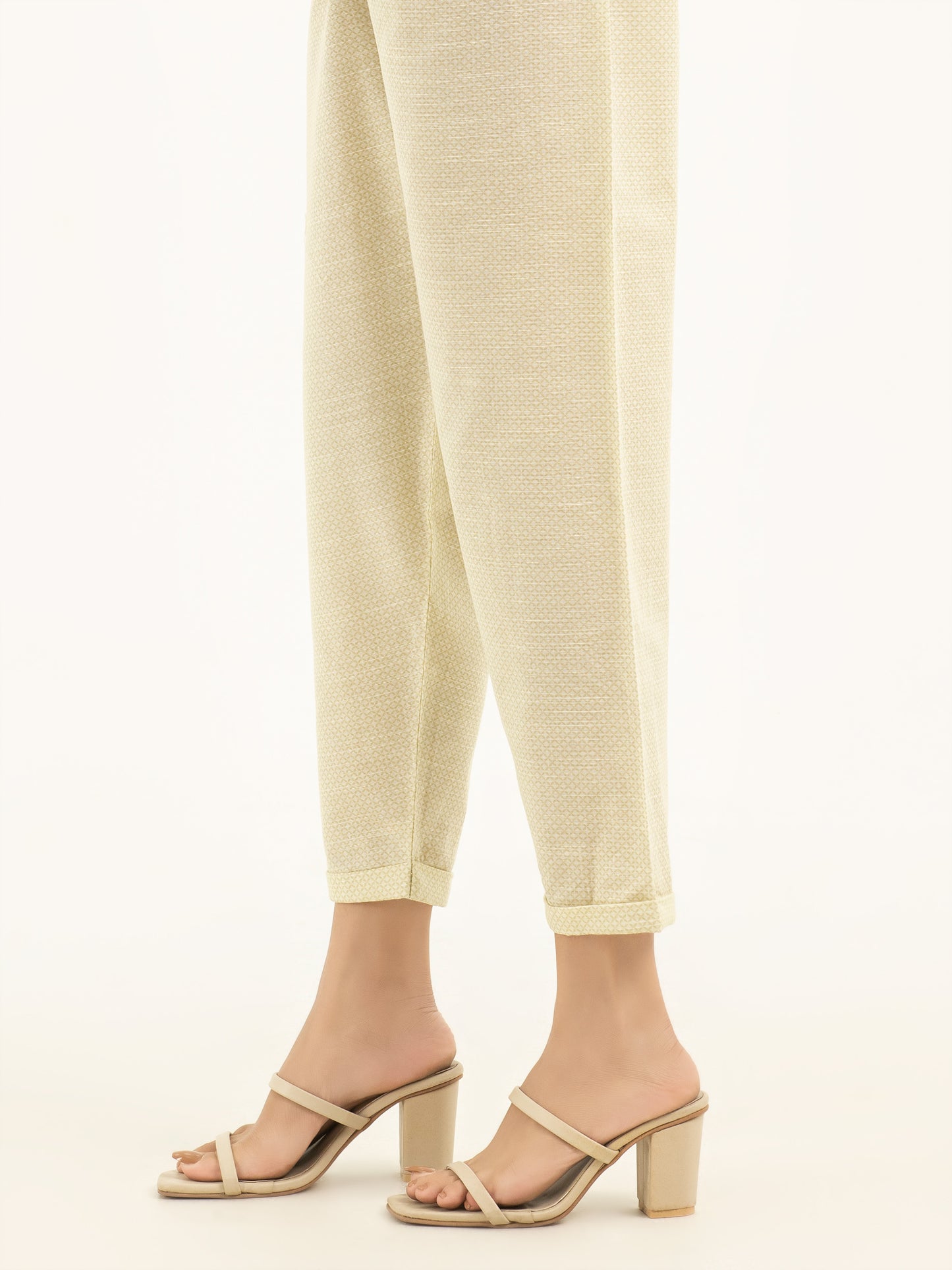 Printed Khaddar Trousers