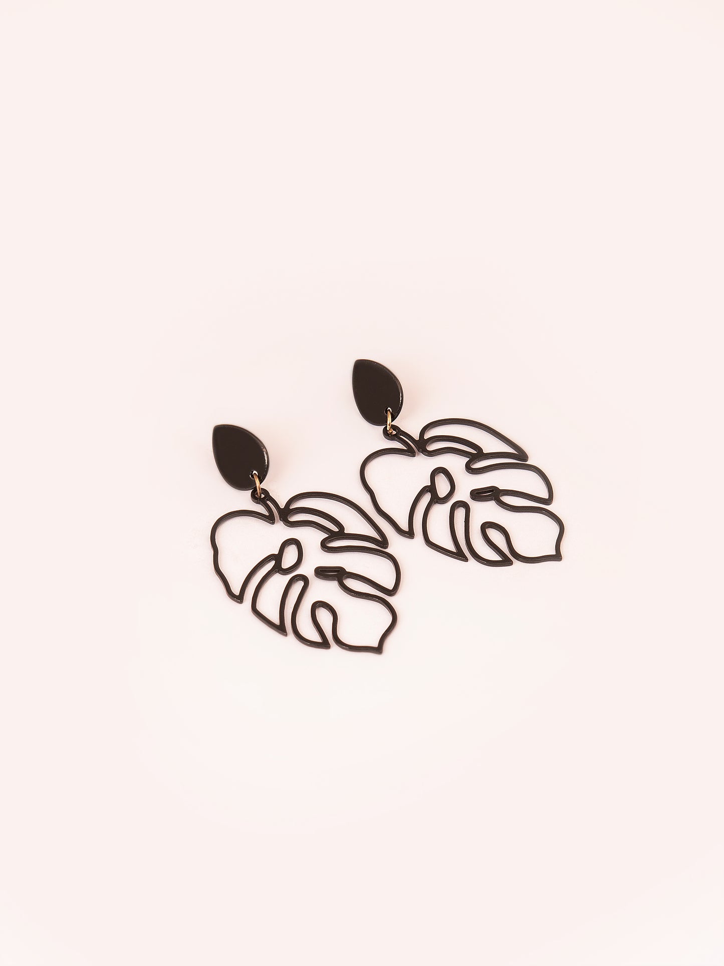 Black Leaf Earrings