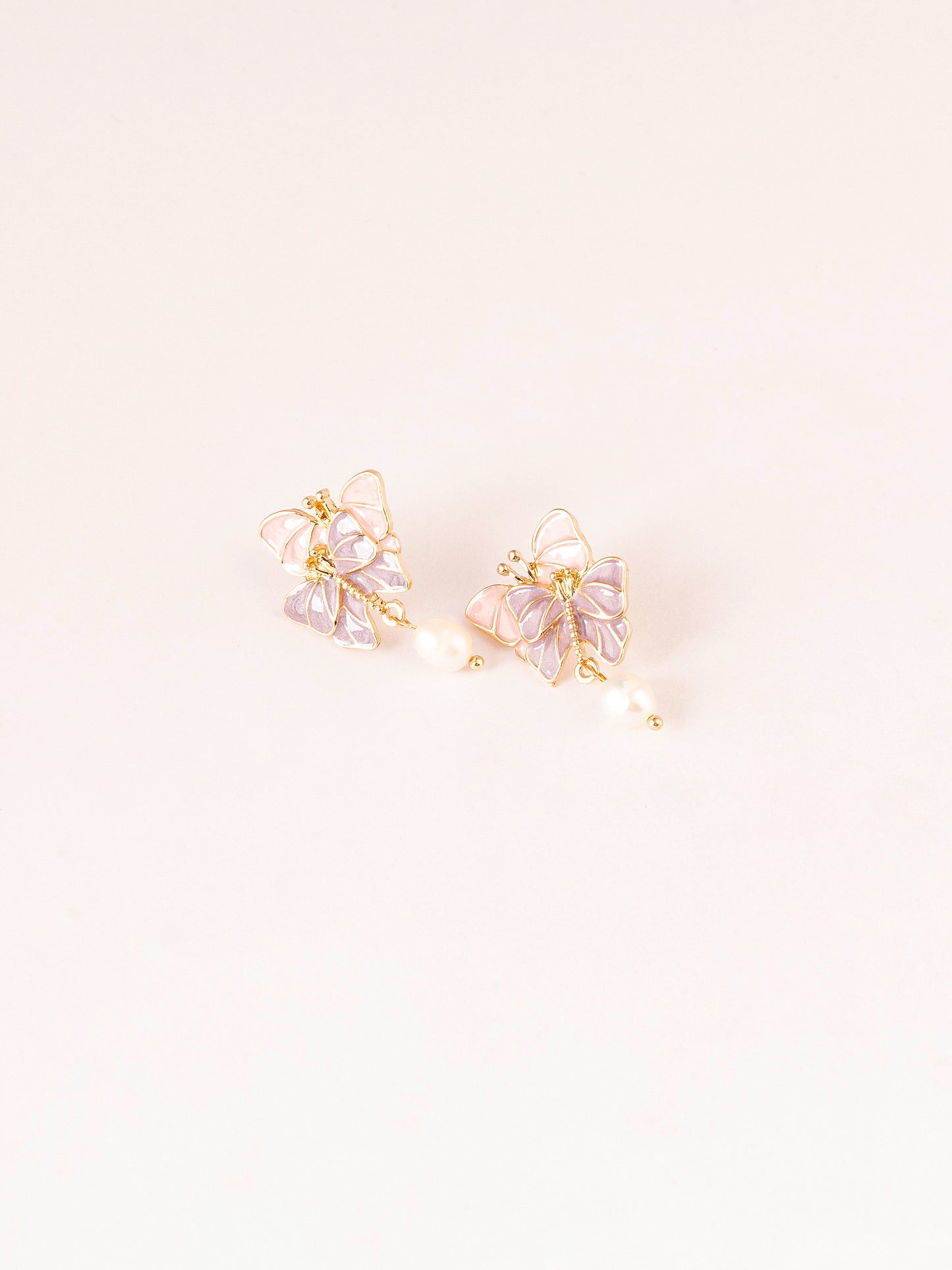 Two Tone Butterfly Earrings