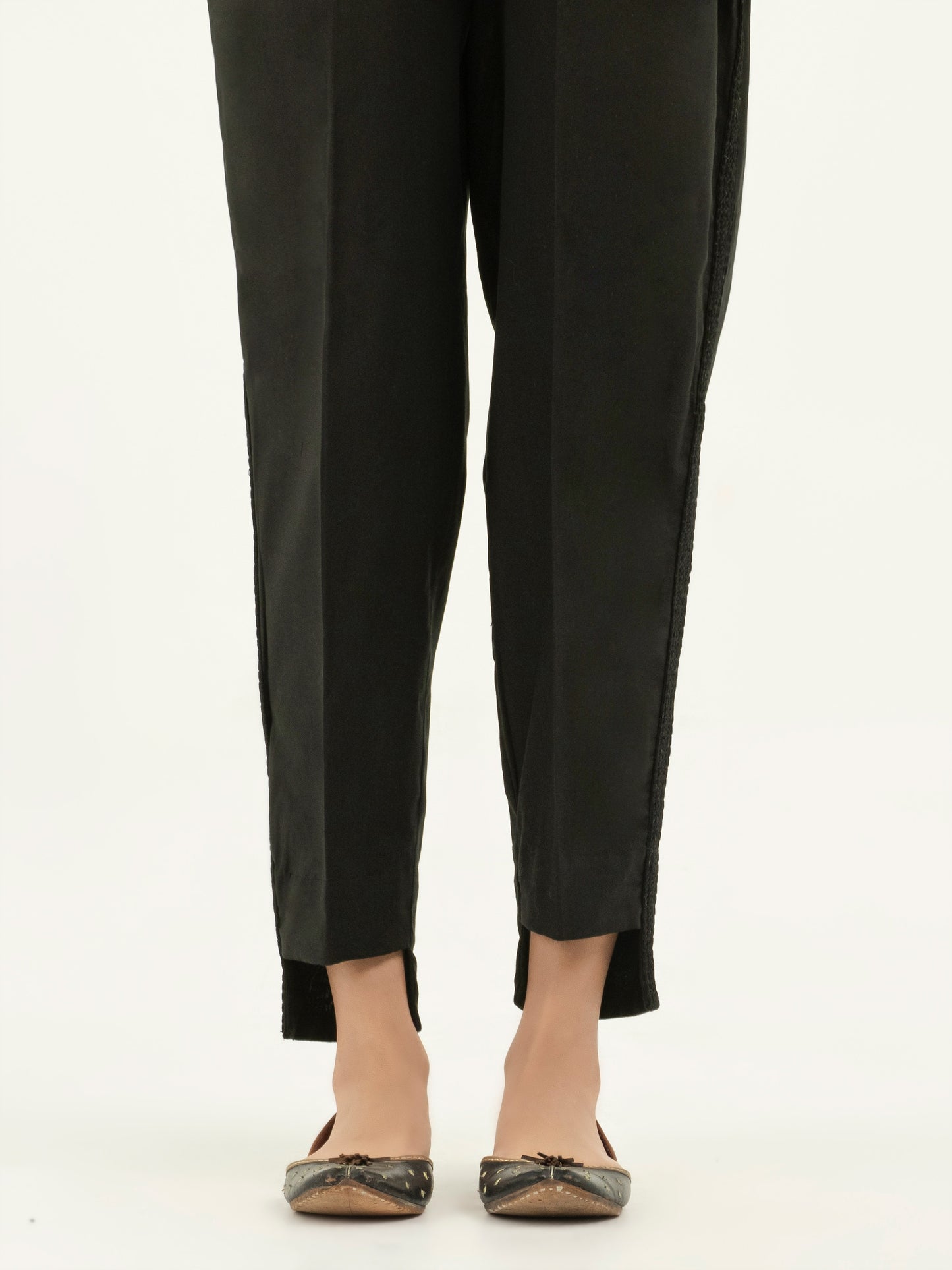 Embroidered Winter Cotton Trousers(Pret)