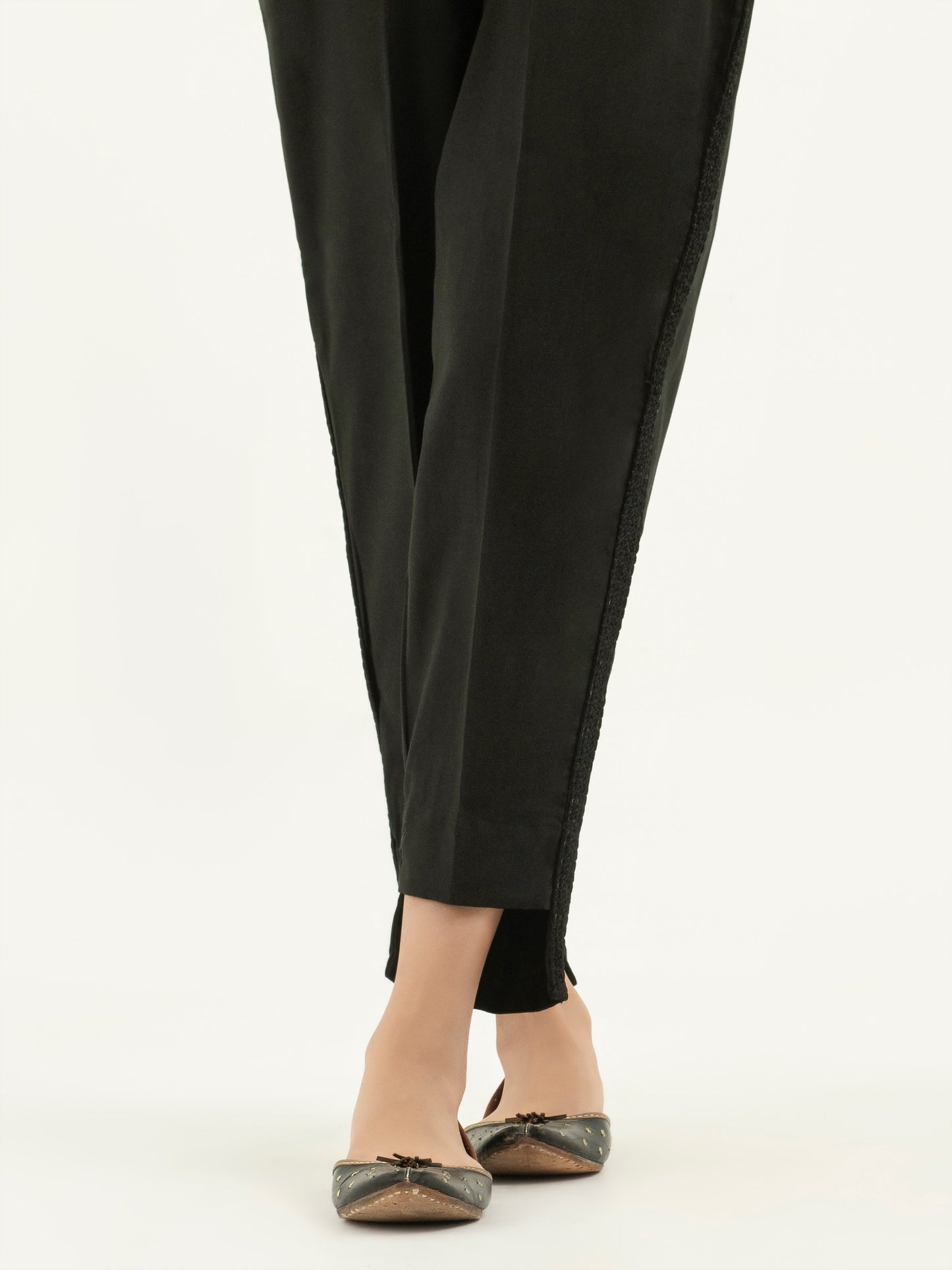 Embroidered Winter Cotton Trousers(Pret)