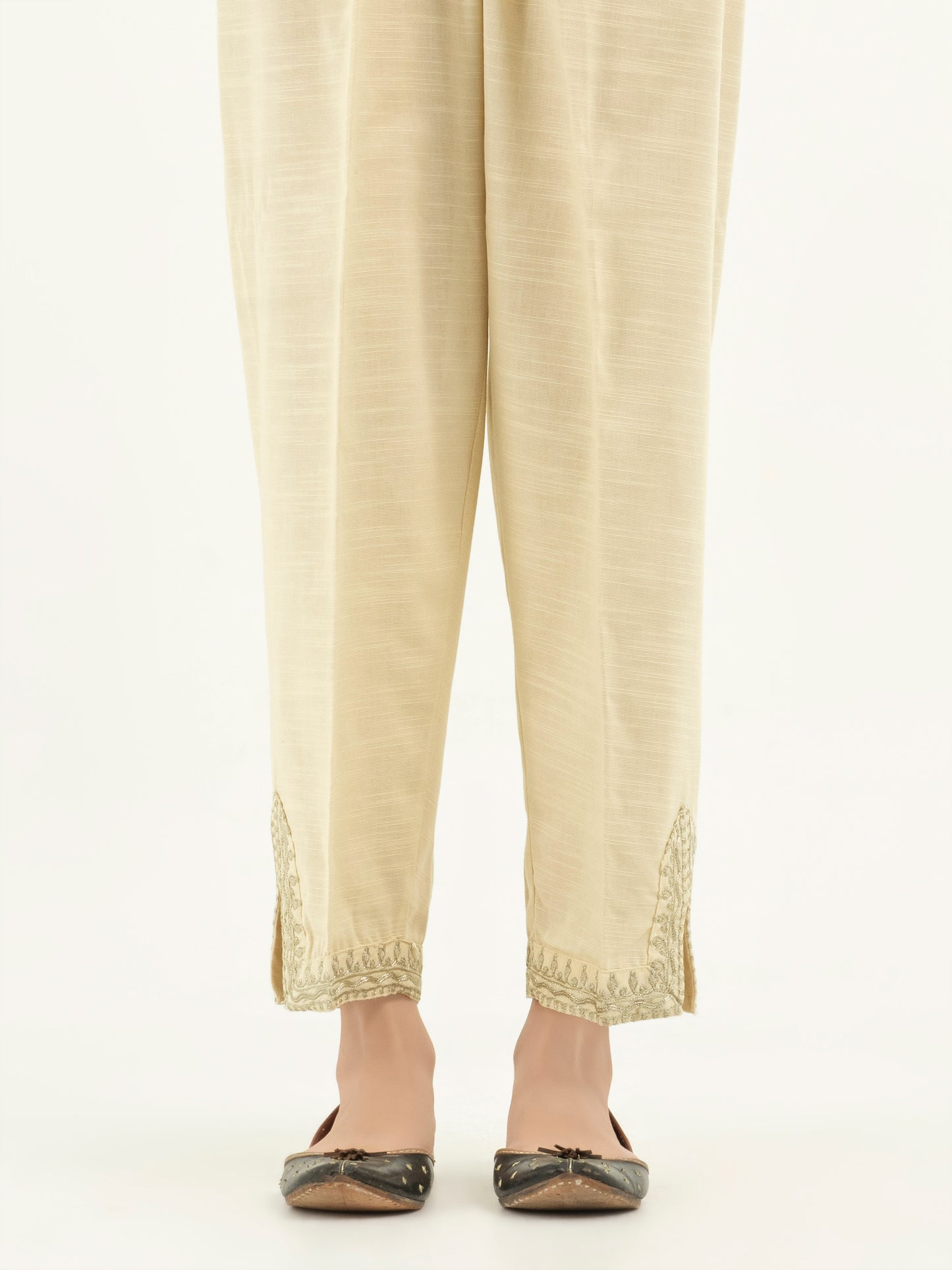 Embroidered Khaddar Trousers(Pret)